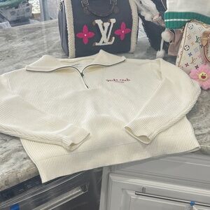 Cream Ellandemm “Meet Me on the Yacht” sweater. Like new!